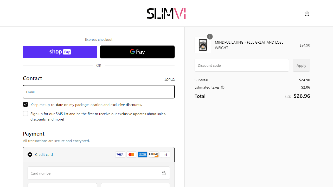 How to apply SlimVi coupon code